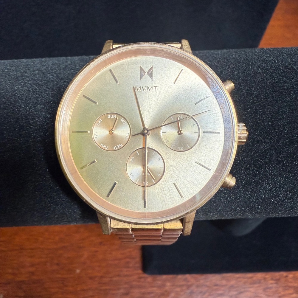 MVMT Watch Nova Orion Rose 38MM Ion Plated Stainless Steel New Battery Tested